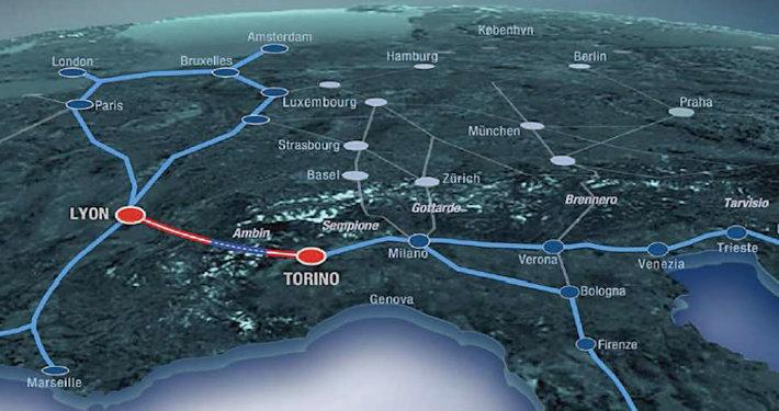Manifestazione in Francia per protestare contro la Torino-Lione
